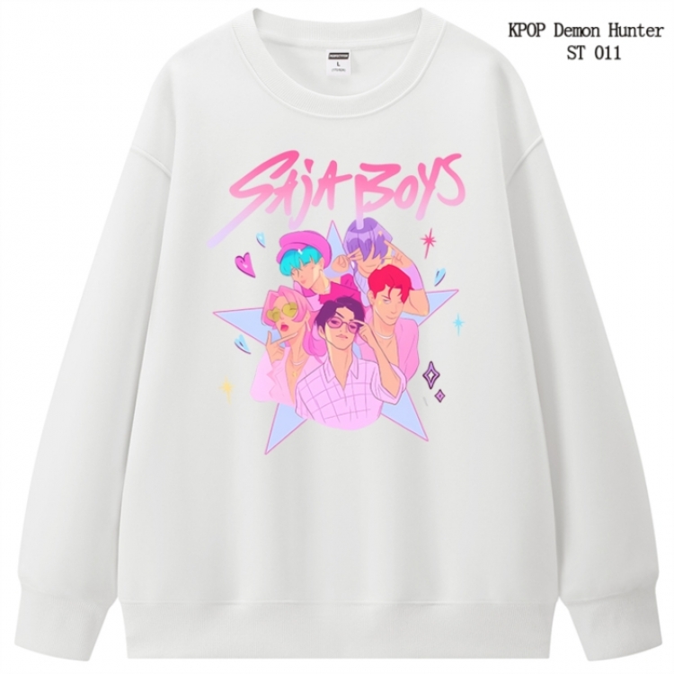 K-Pop Demon Hunters anime merchandise thick cotton round neck hoodie from S to 3XL