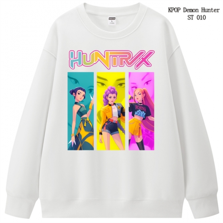 K-Pop Demon Hunters anime merchandise thick cotton round neck hoodie from S to 3XL