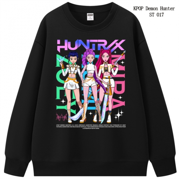 K-Pop Demon Hunters anime merchandise thick cotton round neck hoodie from S to 3XL