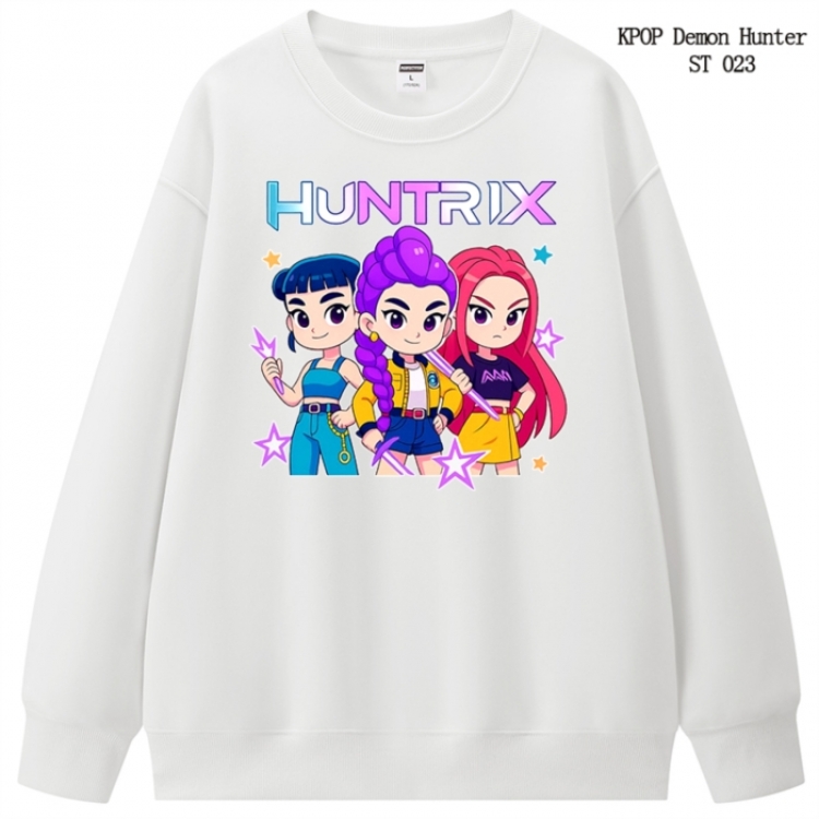 K-Pop Demon Hunters anime merchandise thick cotton round neck hoodie from S to 3XL