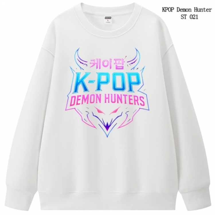 K-Pop Demon Hunters anime merchandise thick cotton round neck hoodie from S to 3XL