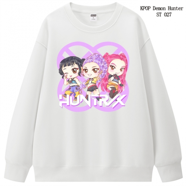 K-Pop Demon Hunters anime merchandise thick cotton round neck hoodie from S to 3XL