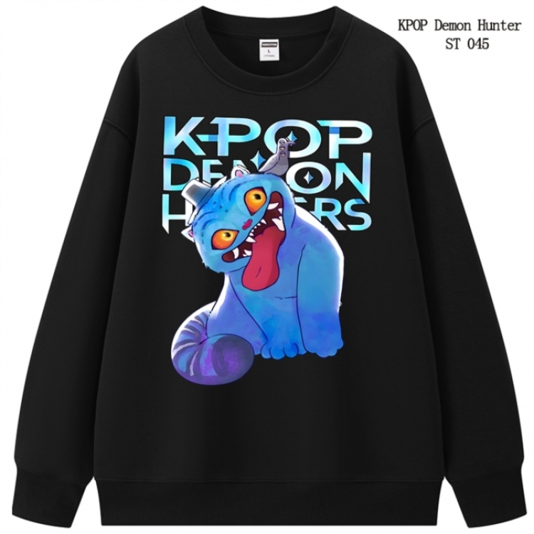 K-Pop Demon Hunters anime merchandise thick cotton round neck hoodie from S to 3XL