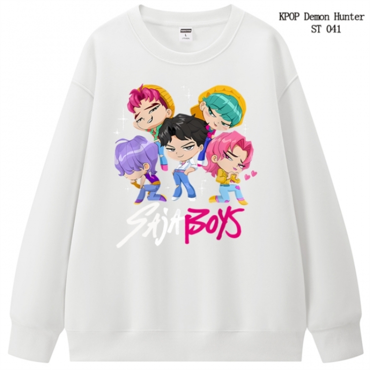 K-Pop Demon Hunters anime merchandise thick cotton round neck hoodie from S to 3XL