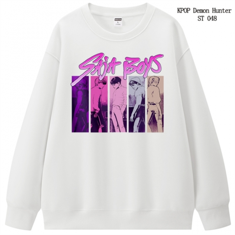 K-Pop Demon Hunters anime merchandise thick cotton round neck hoodie from S to 3XL