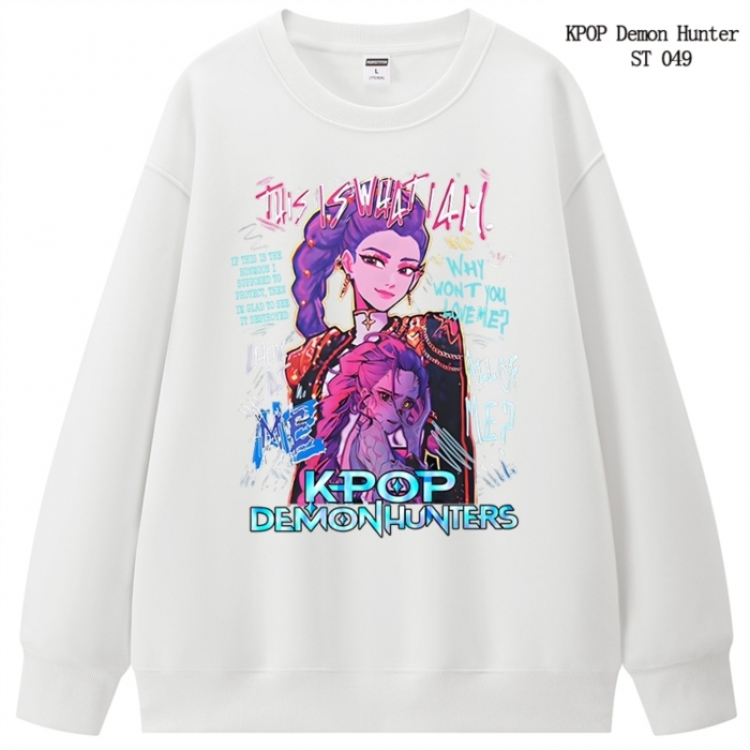 K-Pop Demon Hunters anime merchandise thick cotton round neck hoodie from S to 3XL