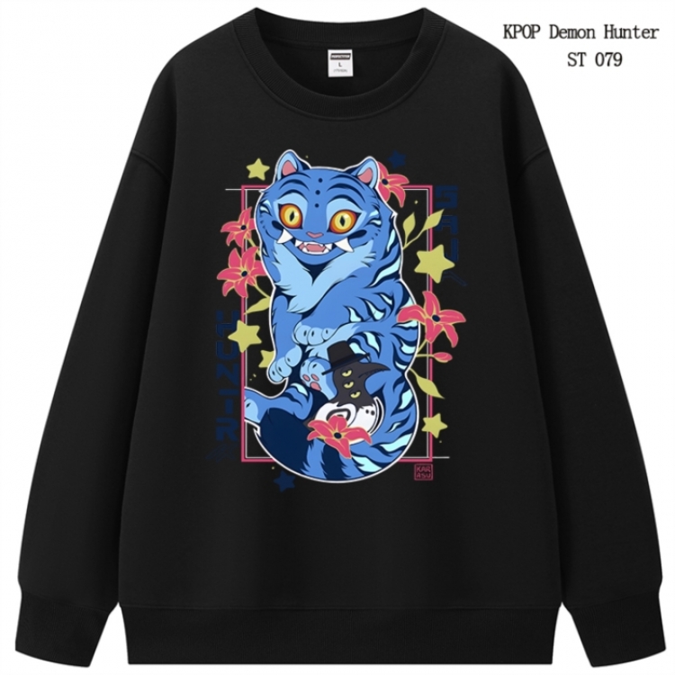 K-Pop Demon Hunters anime merchandise thick cotton round neck hoodie from S to 3XL