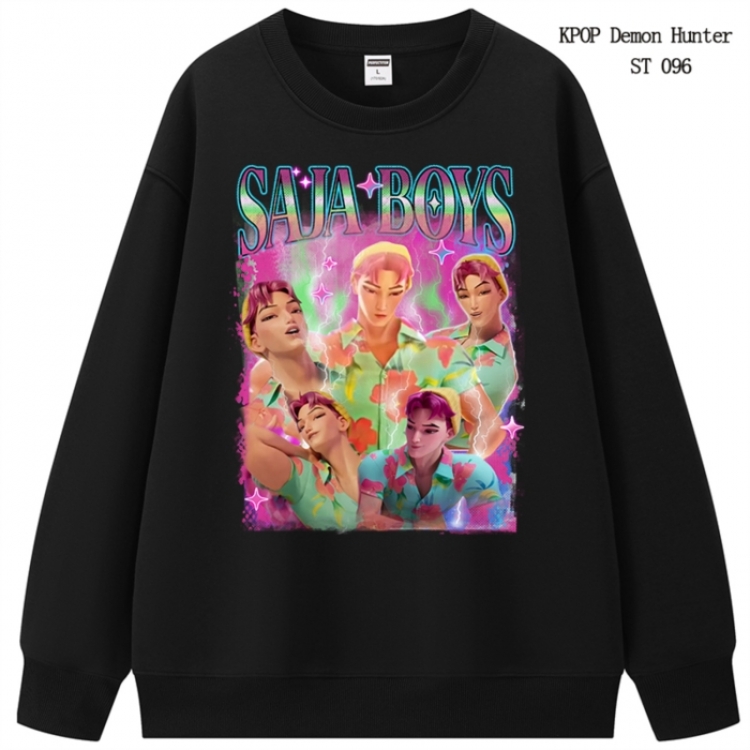 K-Pop Demon Hunters anime merchandise thick cotton round neck hoodie from S to 3XL