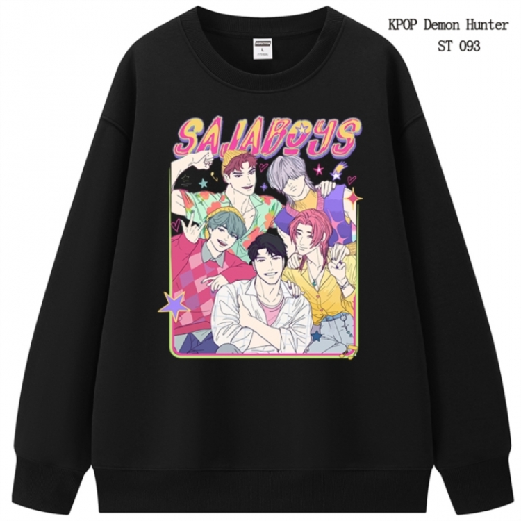 K-Pop Demon Hunters anime merchandise thick cotton round neck hoodie from S to 3XL