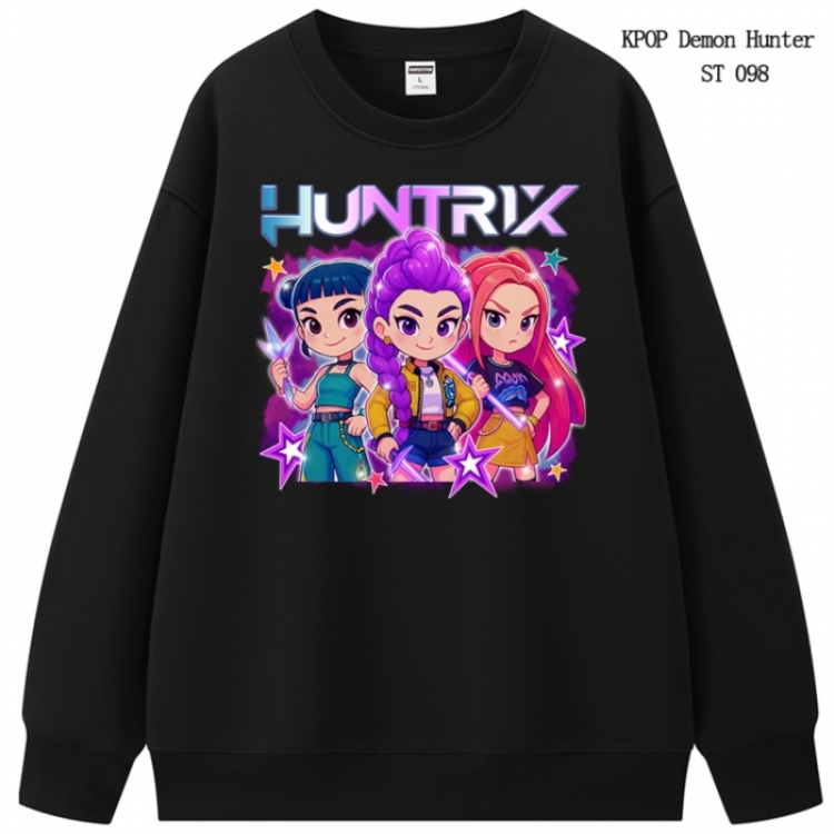 K-Pop Demon Hunters anime merchandise thick cotton round neck hoodie from S to 3XL