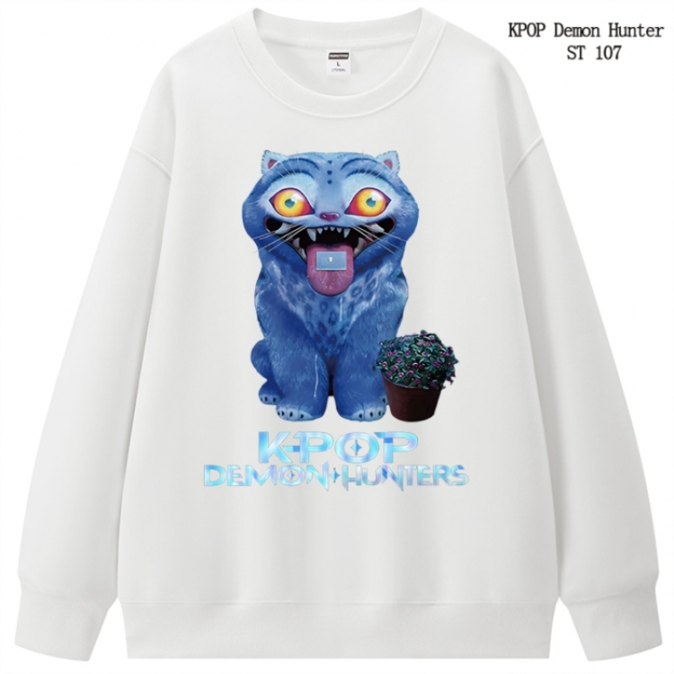 K-Pop Demon Hunters anime merchandise thick cotton round neck hoodie from S to 3XL