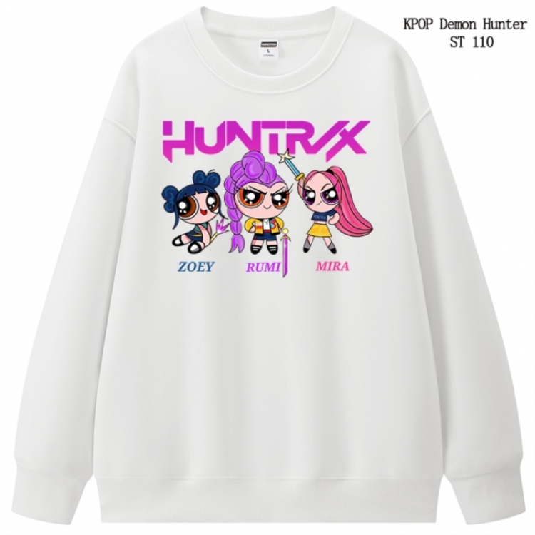 K-Pop Demon Hunters anime merchandise thick cotton round neck hoodie from S to 3XL