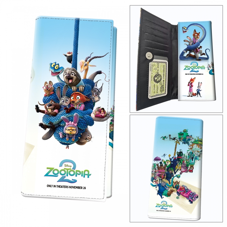 Zootopia Anime wallet long wallet buckle storage bag 18.5x9.5x2CM 100g