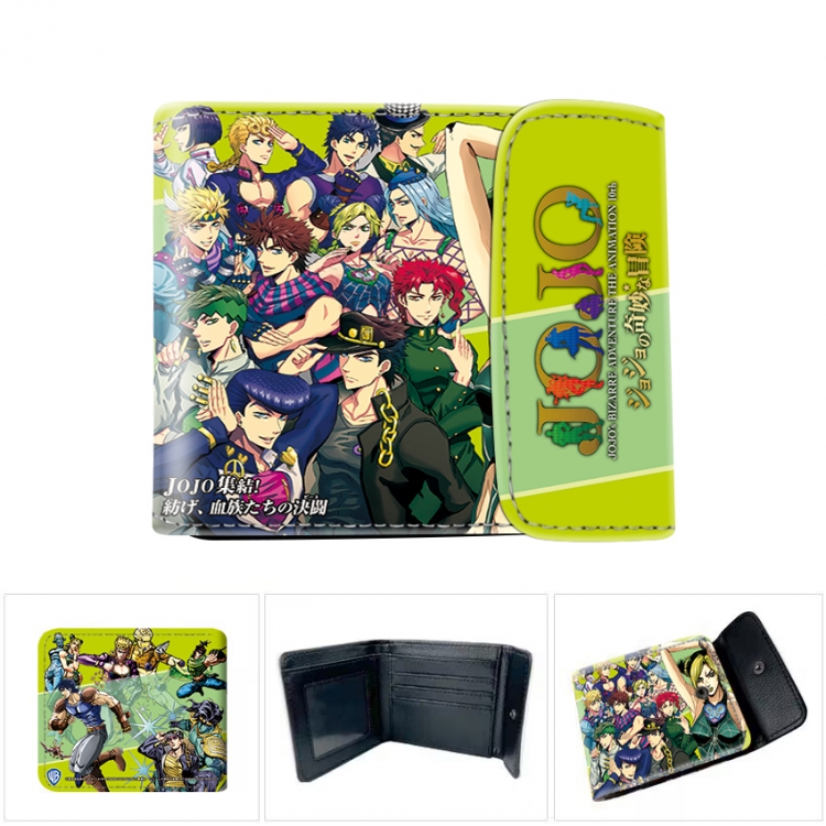 JoJos Bizarre Adventure Horizontal concealed wallet short wallet 12x10x2CM