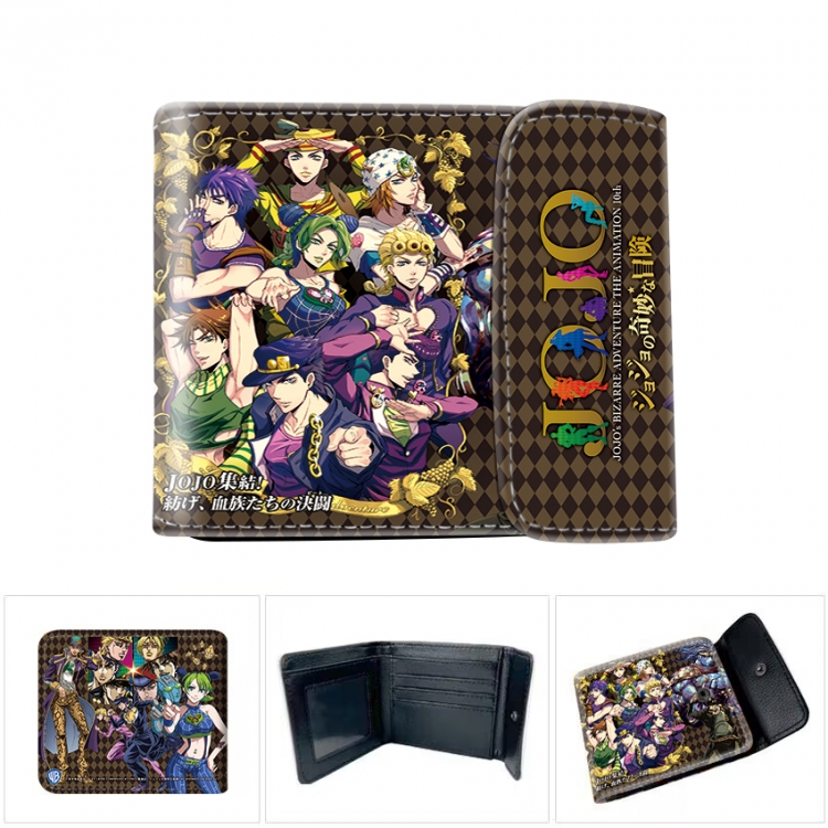 JoJos Bizarre Adventure Horizontal concealed wallet short wallet 12x10x2CM