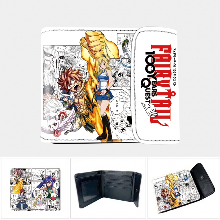 Fairy tail Horizontal concealed wallet short wallet 12x10x2CM