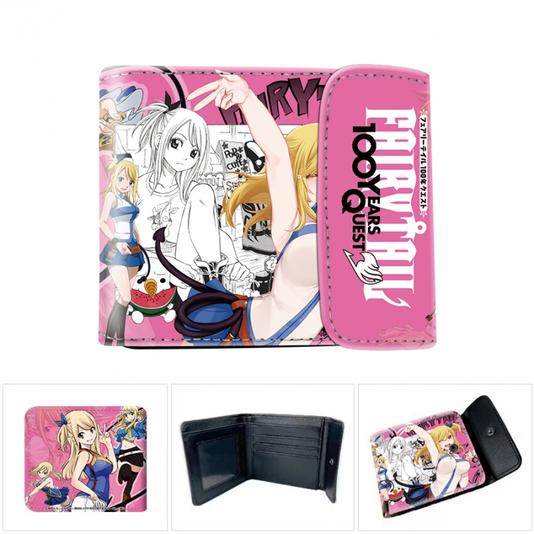 Fairy tail Horizontal concealed wallet short wallet 12x10x2CM