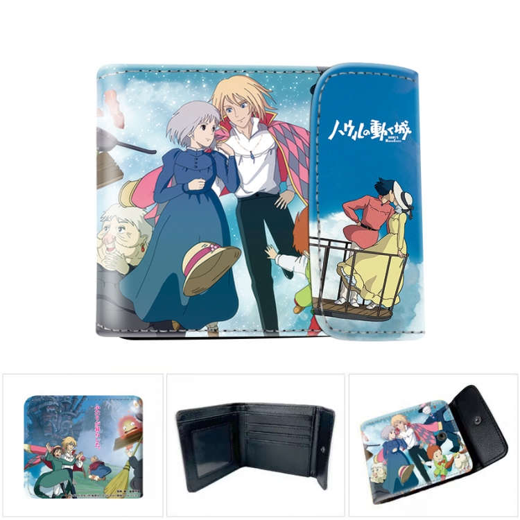 Hauru no ugoku shiro Horizontal concealed wallet short wallet 12x10x2CM