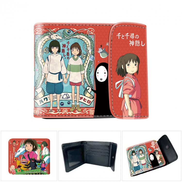 Spirited Away Horizontal concealed wallet short wallet 12x10x2CM