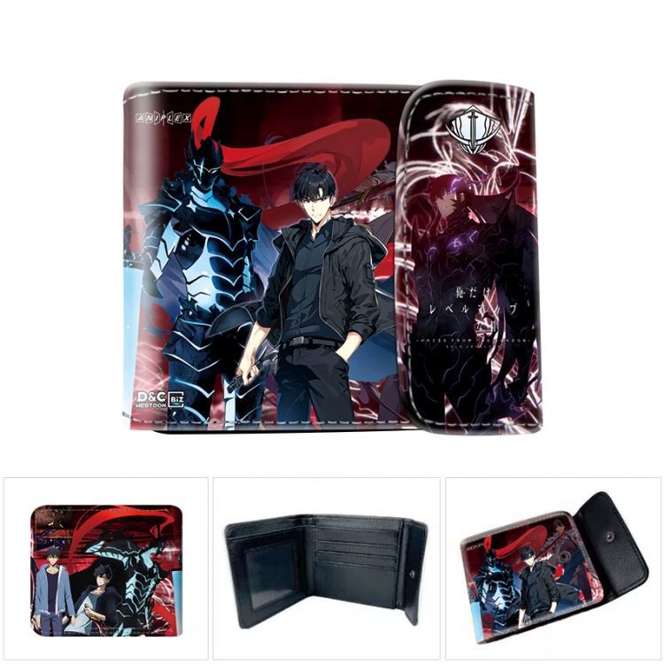 Solo Leveling:Arise Horizontal concealed wallet short wallet 12x10x2CM