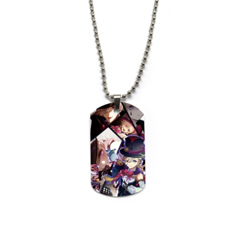 Genshin Impact Anime double-sided full color printed military brand necklace price for 5 pcs