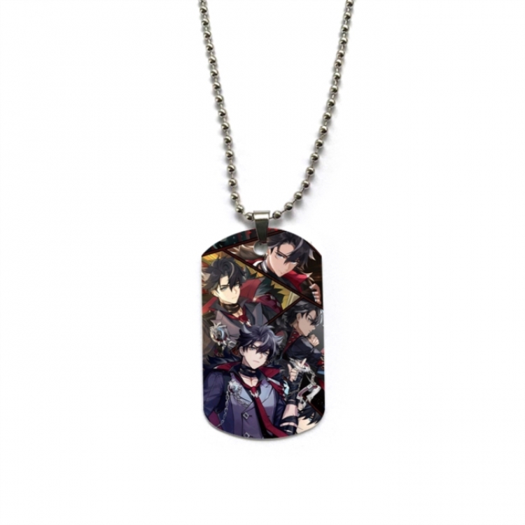 Genshin Impact Anime double-sided full color printed military brand necklace price for 5 pcs