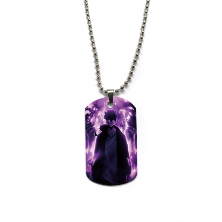 Solo Leveling:Arise Anime double-sided full color printed military brand necklace price for 5 pcs