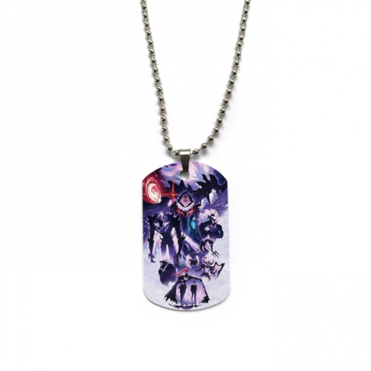 Solo Leveling:Arise Anime double-sided full color printed military brand necklace price for 5 pcs