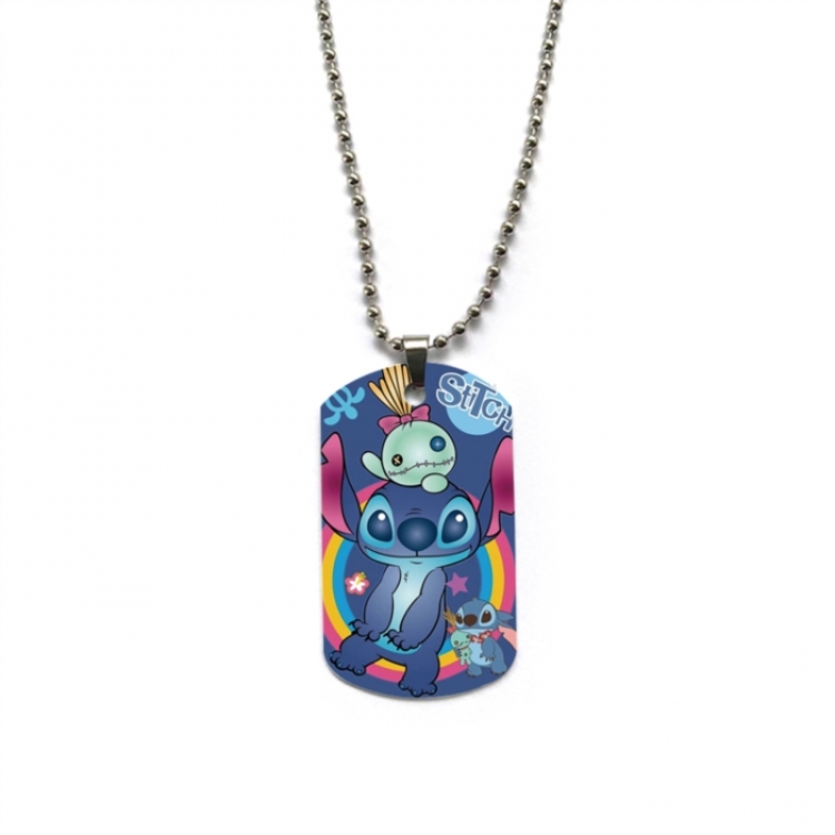 Lilo & Stitch Anime double-sided full color printed military brand necklace price for 5 pcs