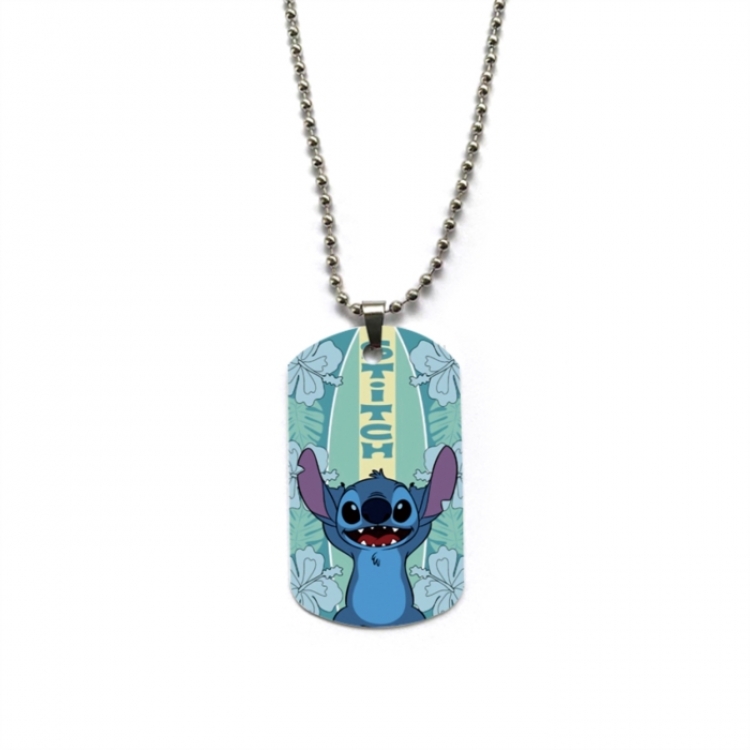 Lilo & Stitch Anime double-sided full color printed military brand necklace price for 5 pcs