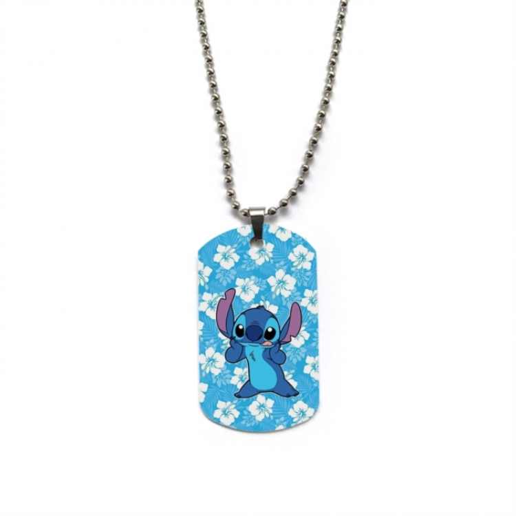 Lilo & Stitch Anime double-sided full color printed military brand necklace price for 5 pcs