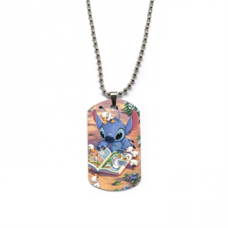 Lilo & Stitch Anime double-sided full color printed military brand necklace price for 5 pcs
