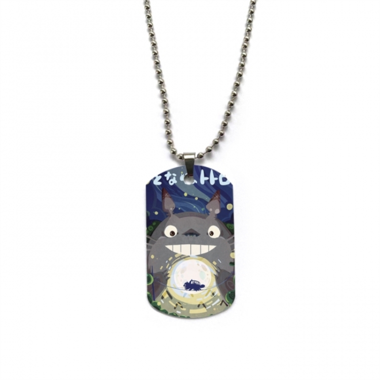 TOTORO Anime double-sided full color printed military brand necklace price for 5 pcs