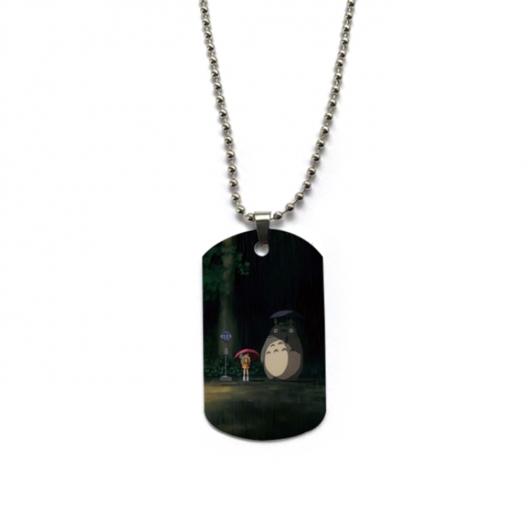 TOTORO Anime double-sided full color printed military brand necklace price for 5 pcs