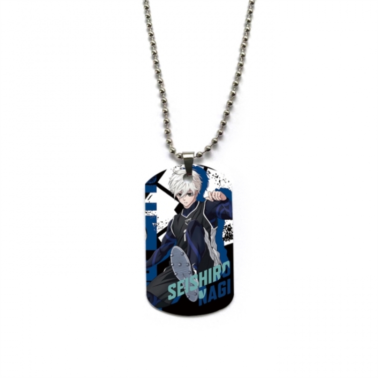 BLUE LOCK Anime double-sided full color printed military brand necklace price for 5 pcs