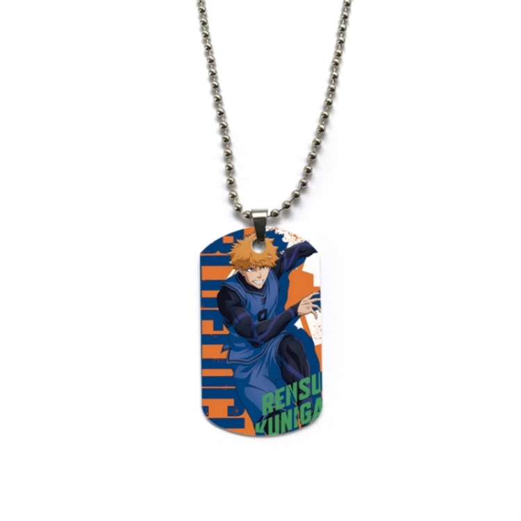 BLUE LOCK Anime double-sided full color printed military brand necklace price for 5 pcs