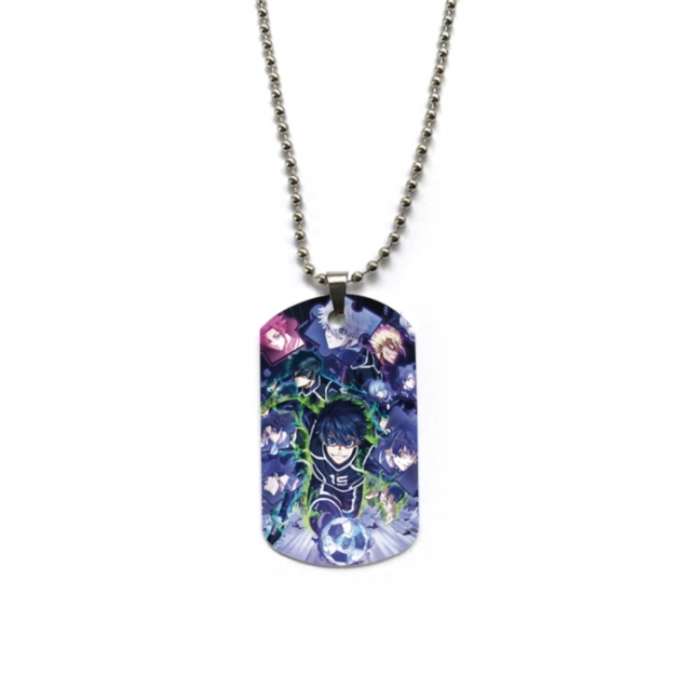 BLUE LOCK Anime double-sided full color printed military brand necklace price for 5 pcs