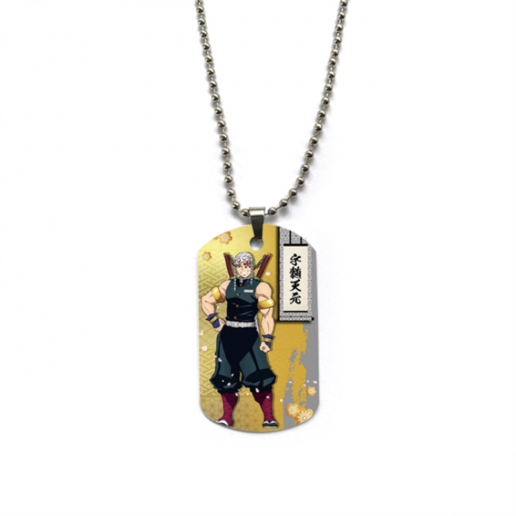 Demon Slayer Kimets Anime double-sided full color printed military brand necklace price for 5 pcs