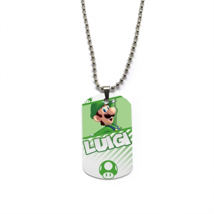 Super Mario Anime double-sided full color printed military brand necklace price for 5 pcs
