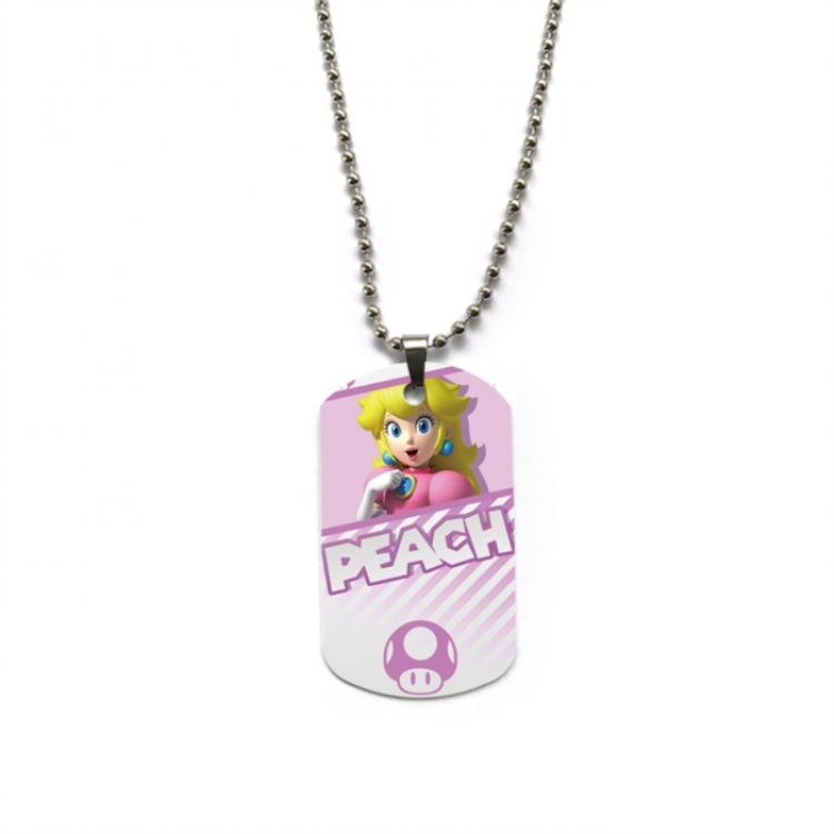 Super Mario Anime double-sided full color printed military brand necklace price for 5 pcs