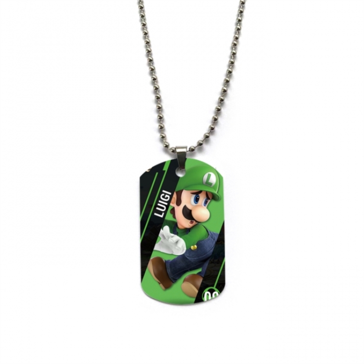 Super Mario Anime double-sided full color printed military brand necklace price for 5 pcs