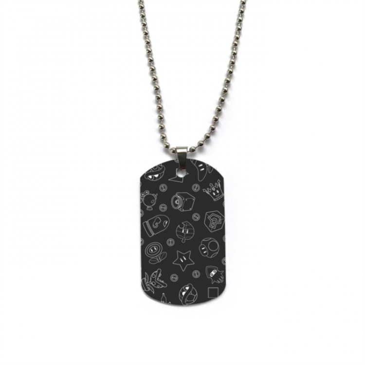Super Mario Anime double-sided full color printed military brand necklace price for 5 pcs