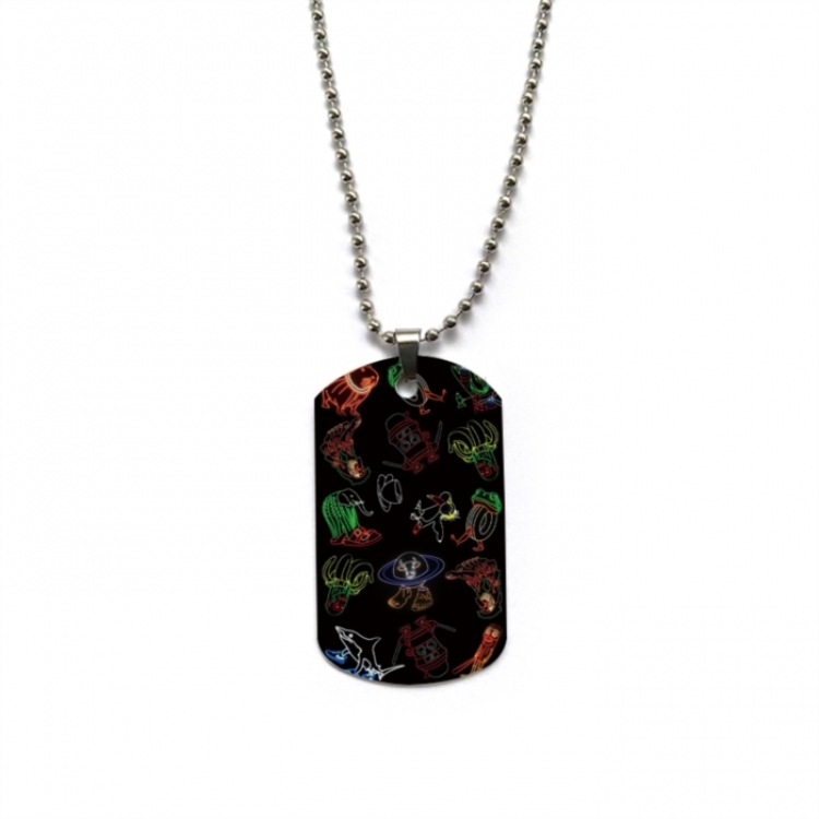 Italian-BrainrotAnime double-sided full color printed military brand necklace price for 5 pcs