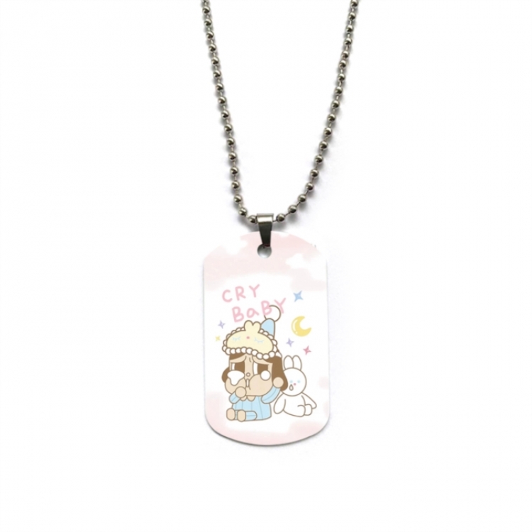 CryBaby Anime double-sided full color printed military brand necklace price for 5 pcs