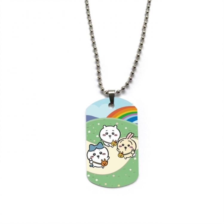 Chiikawa Anime double-sided full color printed military brand necklace price for 5 pcs