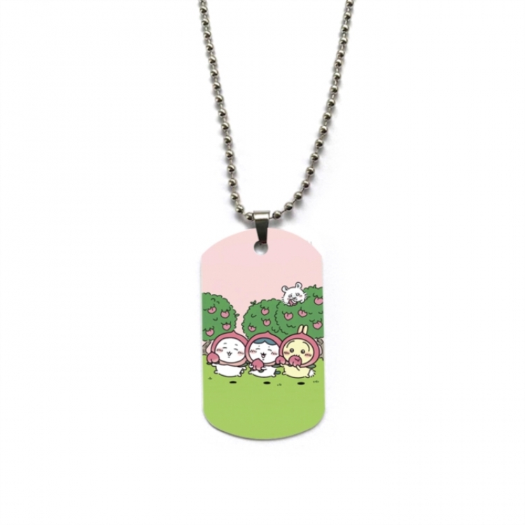 Chiikawa Anime double-sided full color printed military brand necklace price for 5 pcs