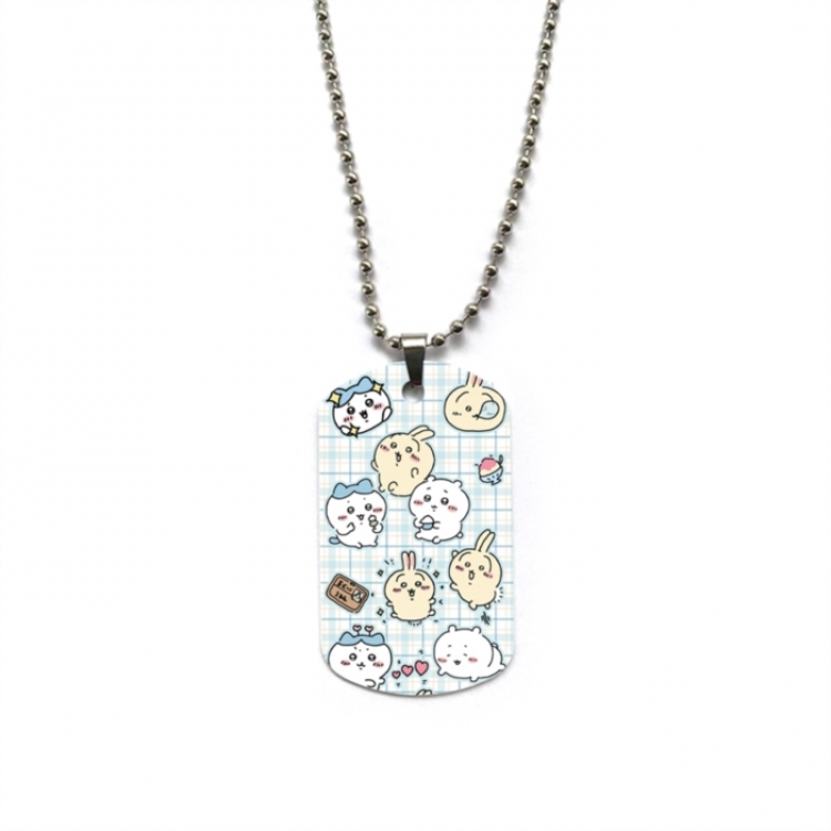 Chiikawa Anime double-sided full color printed military brand necklace price for 5 pcs