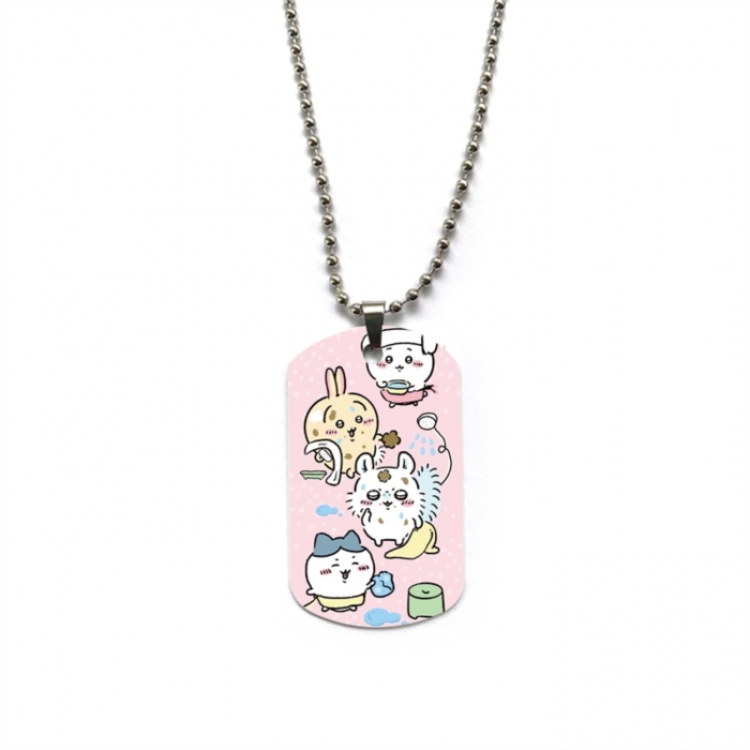 Chiikawa Anime double-sided full color printed military brand necklace price for 5 pcs