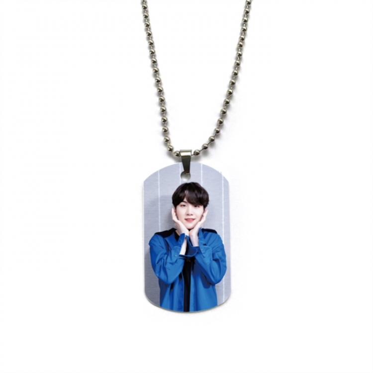 BTS Anime double-sided full color printed military brand necklace price for 5 pcs
