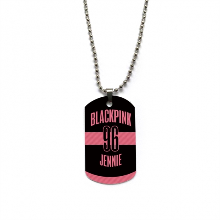 BLACK PINK Anime double-sided full color printed military brand necklace price for 5 pcs